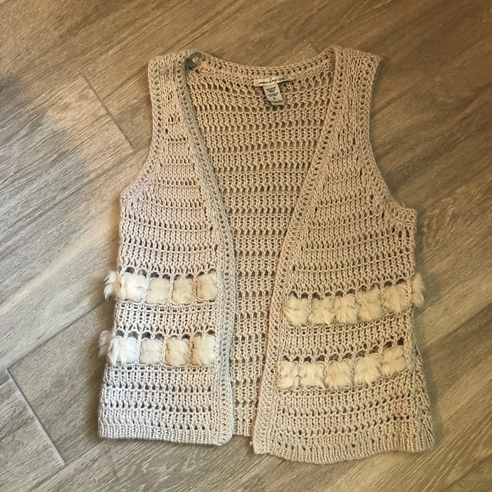 American Rag cream colored vest.